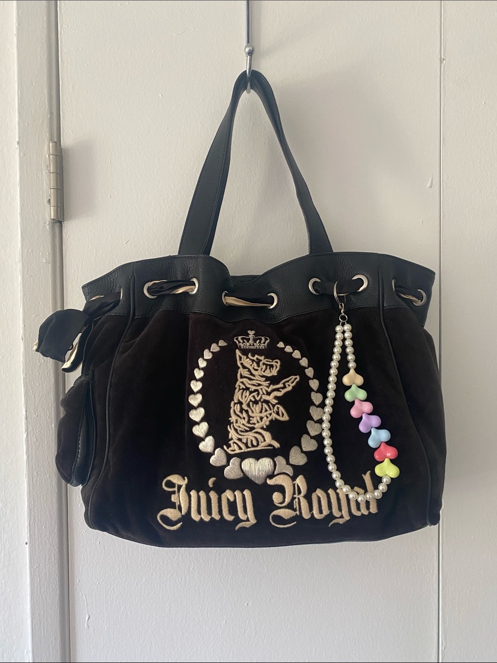 Y2K vintage Daydreamer Juicy  Couture Black Suede bag 👜